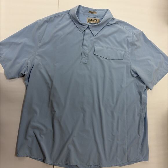 Duluth Trading Untucked Shirt Men 2XL Blue Relaxed Fit Lightweight - Picture 4 of 6